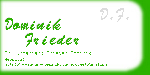 dominik frieder business card